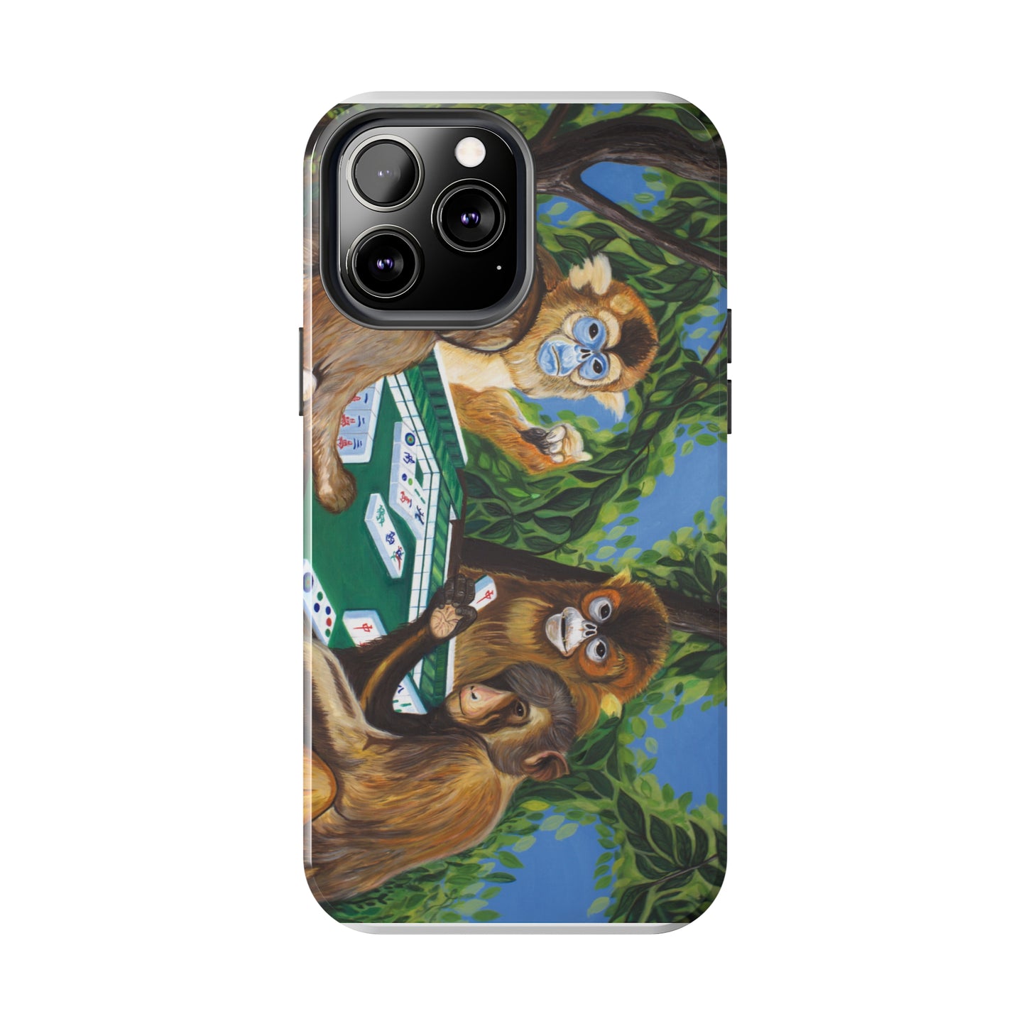 "Mahjong Monkeys" iPhone Tough Phone Cases