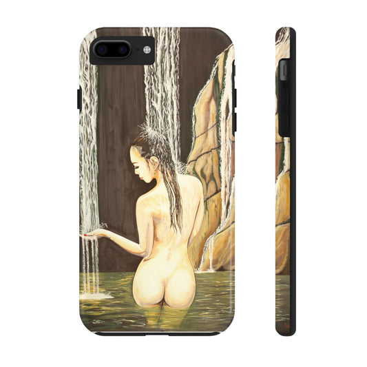 "Nude in Falls" iPhone Tough Phone Cases