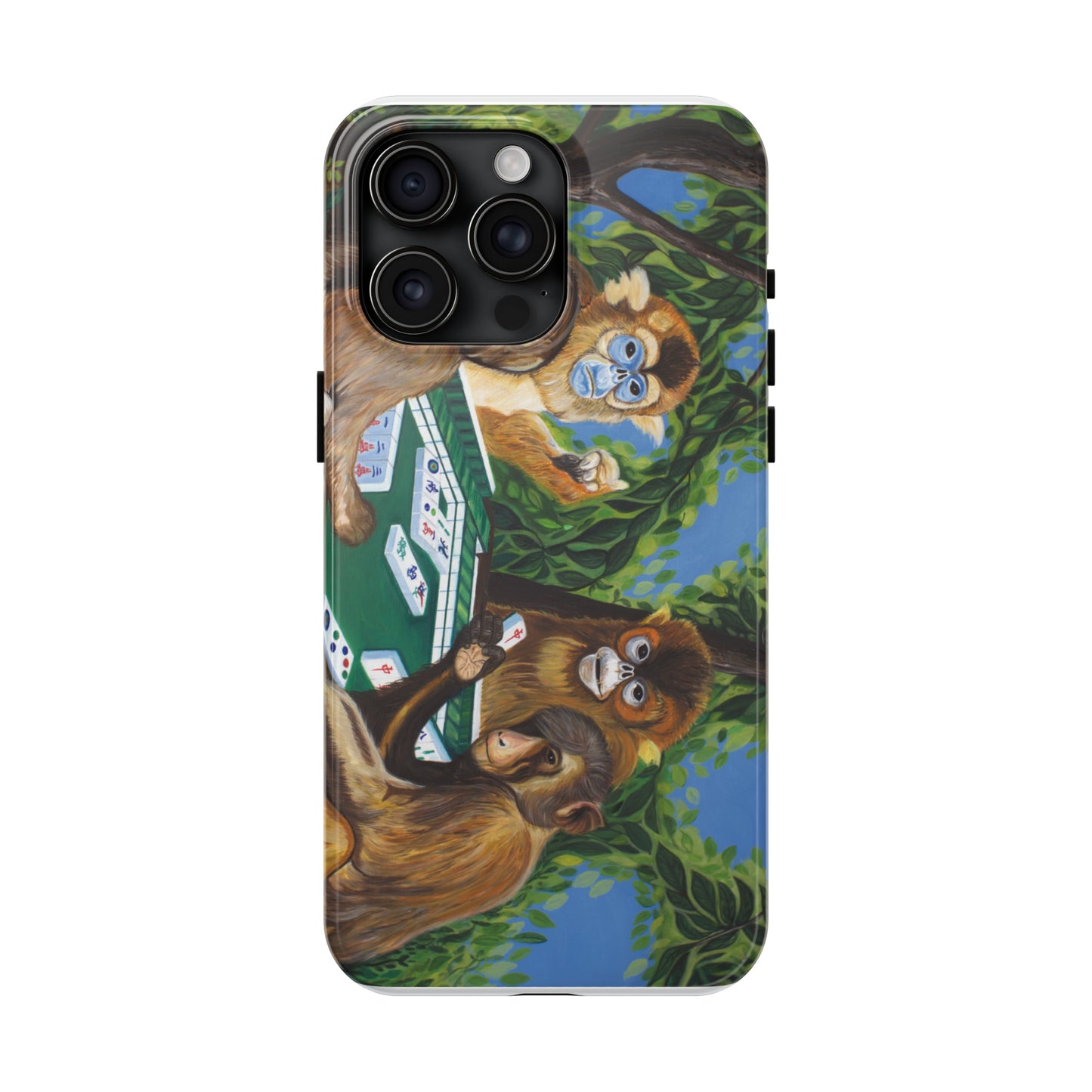 "Mahjong Monkeys" iPhone Tough Phone Cases