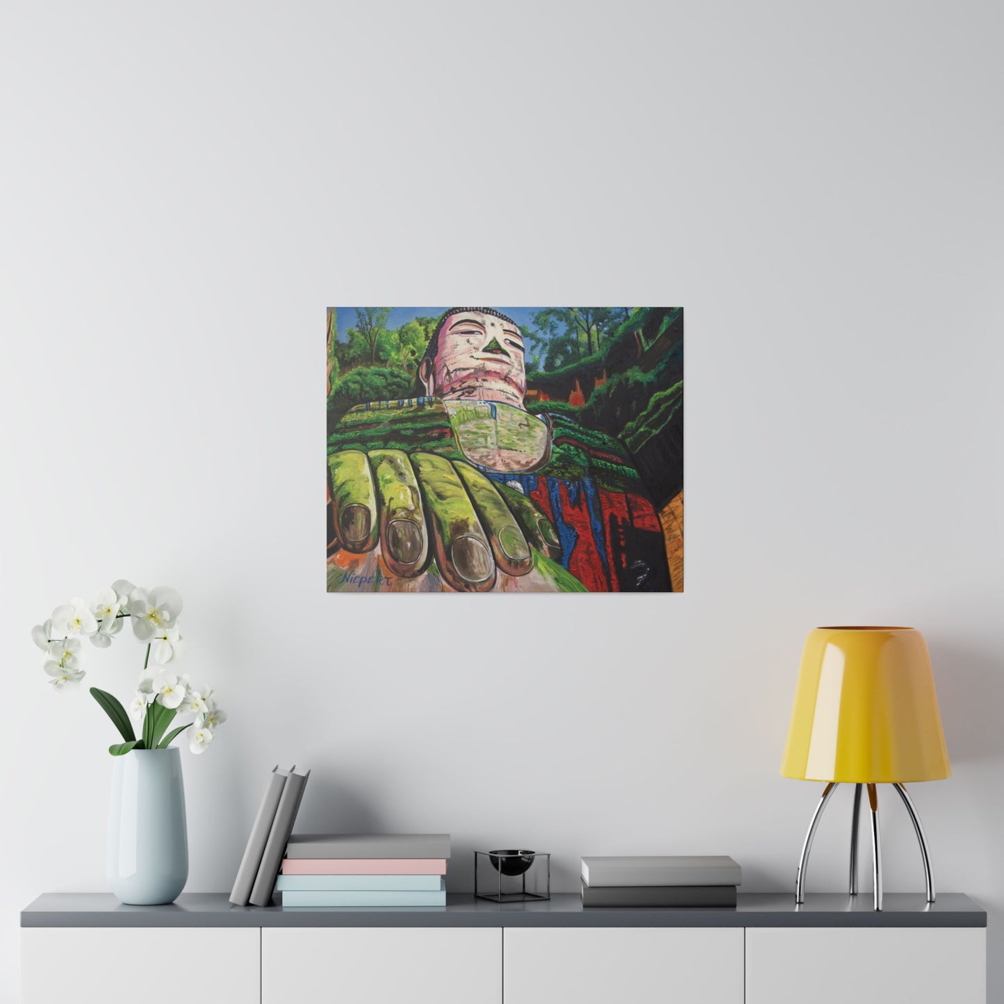 "Leshan Buddha" Matte Canvas, Stretched, 0.75"