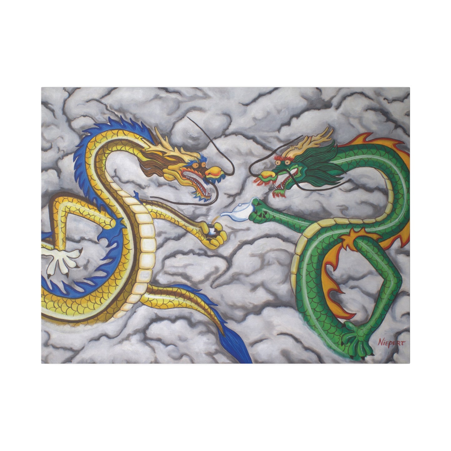 "Tea Dragons" Matte Canvas, Stretched, 0.75"