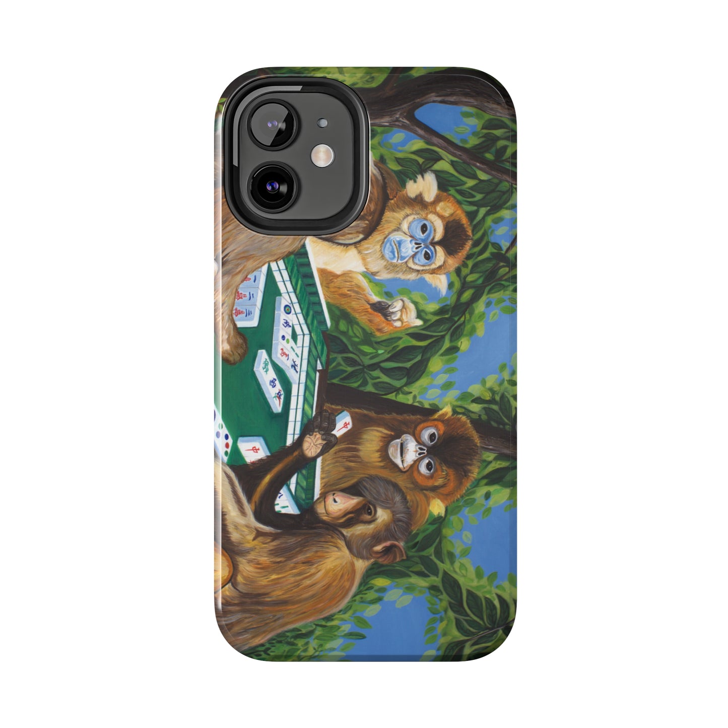 "Mahjong Monkeys" iPhone Tough Phone Cases