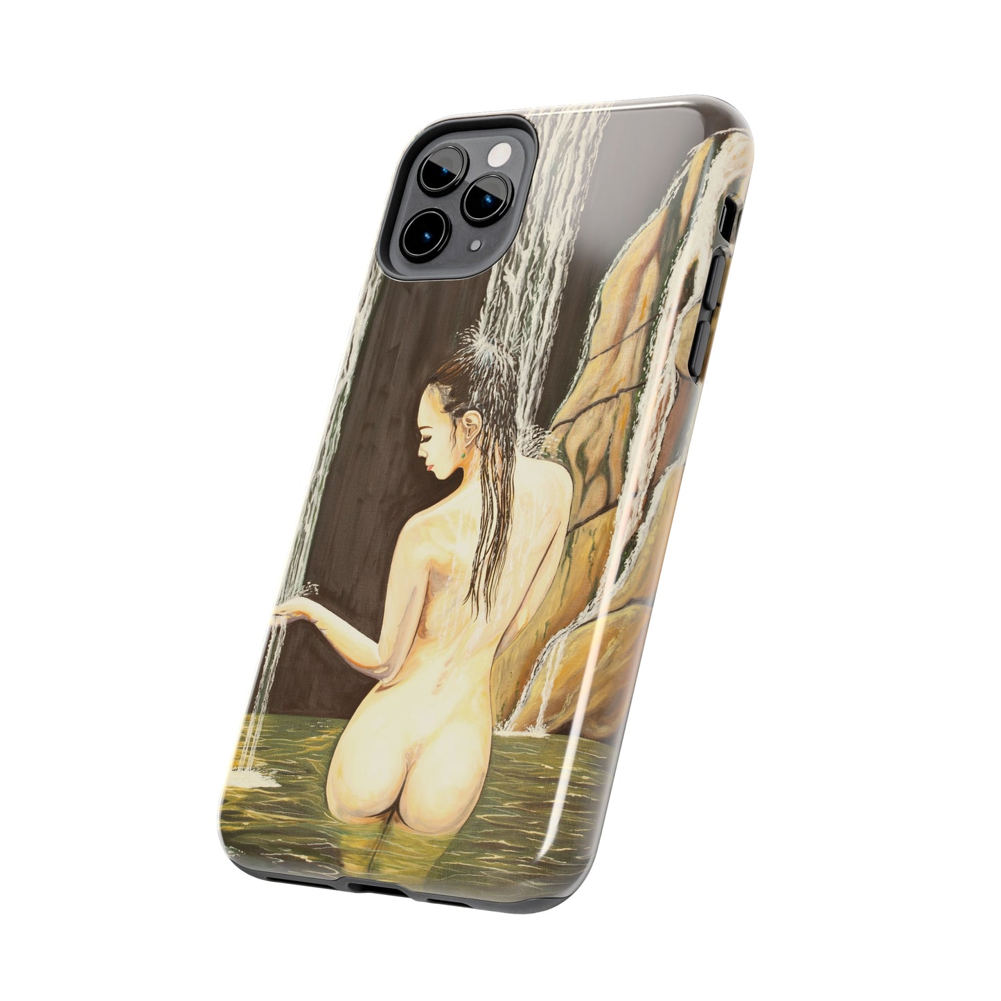 "Nude in Falls" iPhone Tough Phone Cases