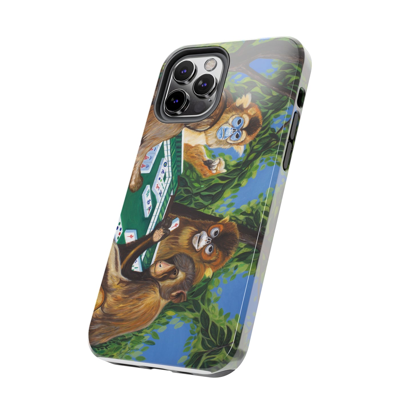 "Mahjong Monkeys" iPhone Tough Phone Cases