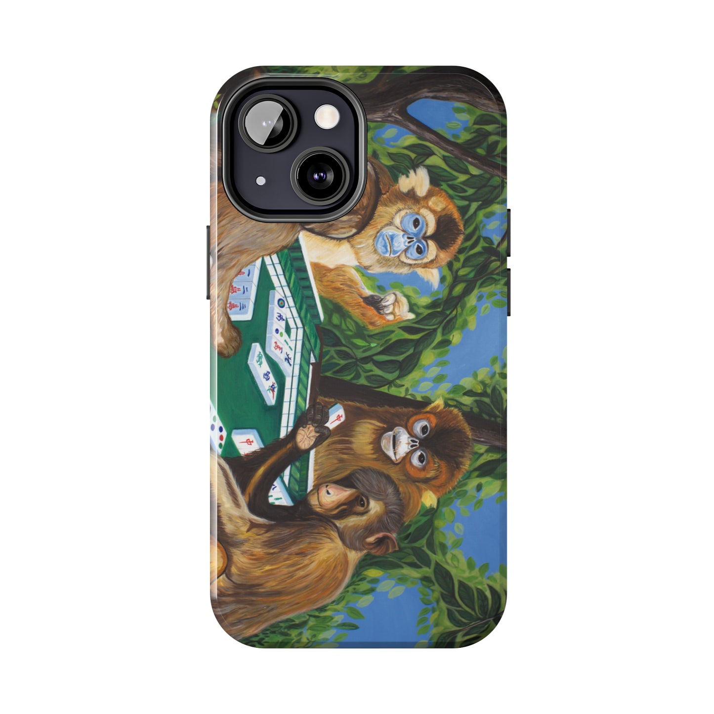 "Mahjong Monkeys" iPhone Tough Phone Cases