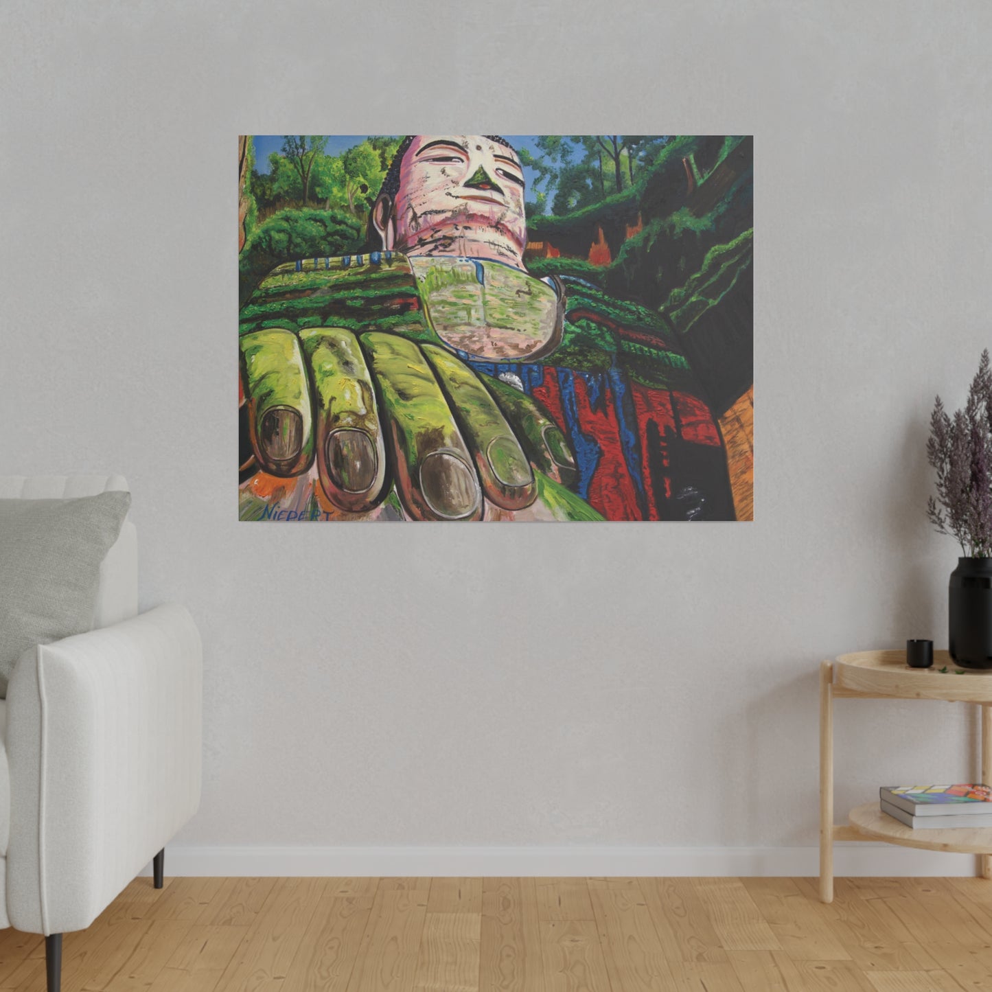 "Leshan Buddha" Matte Canvas, Stretched, 0.75"