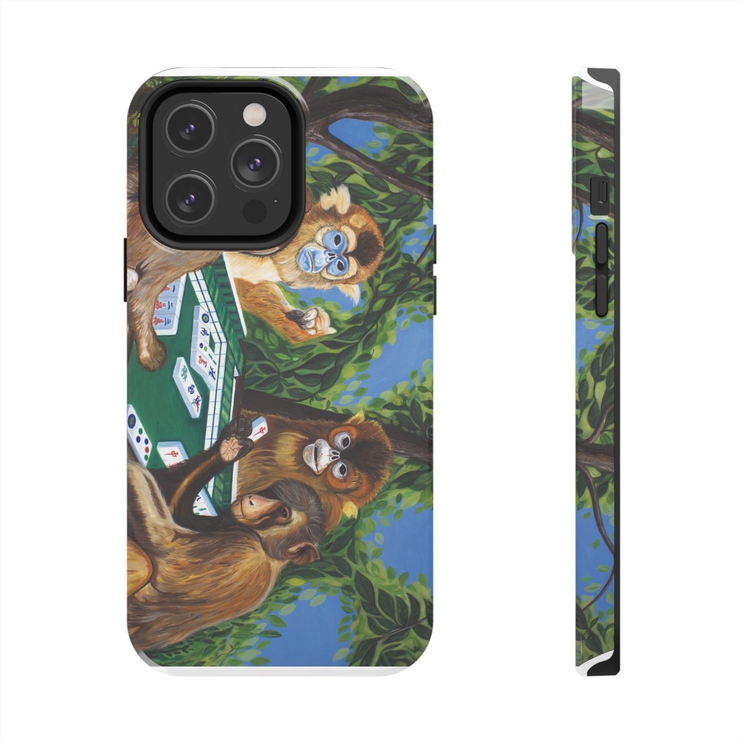 "Mahjong Monkeys" iPhone Tough Phone Cases